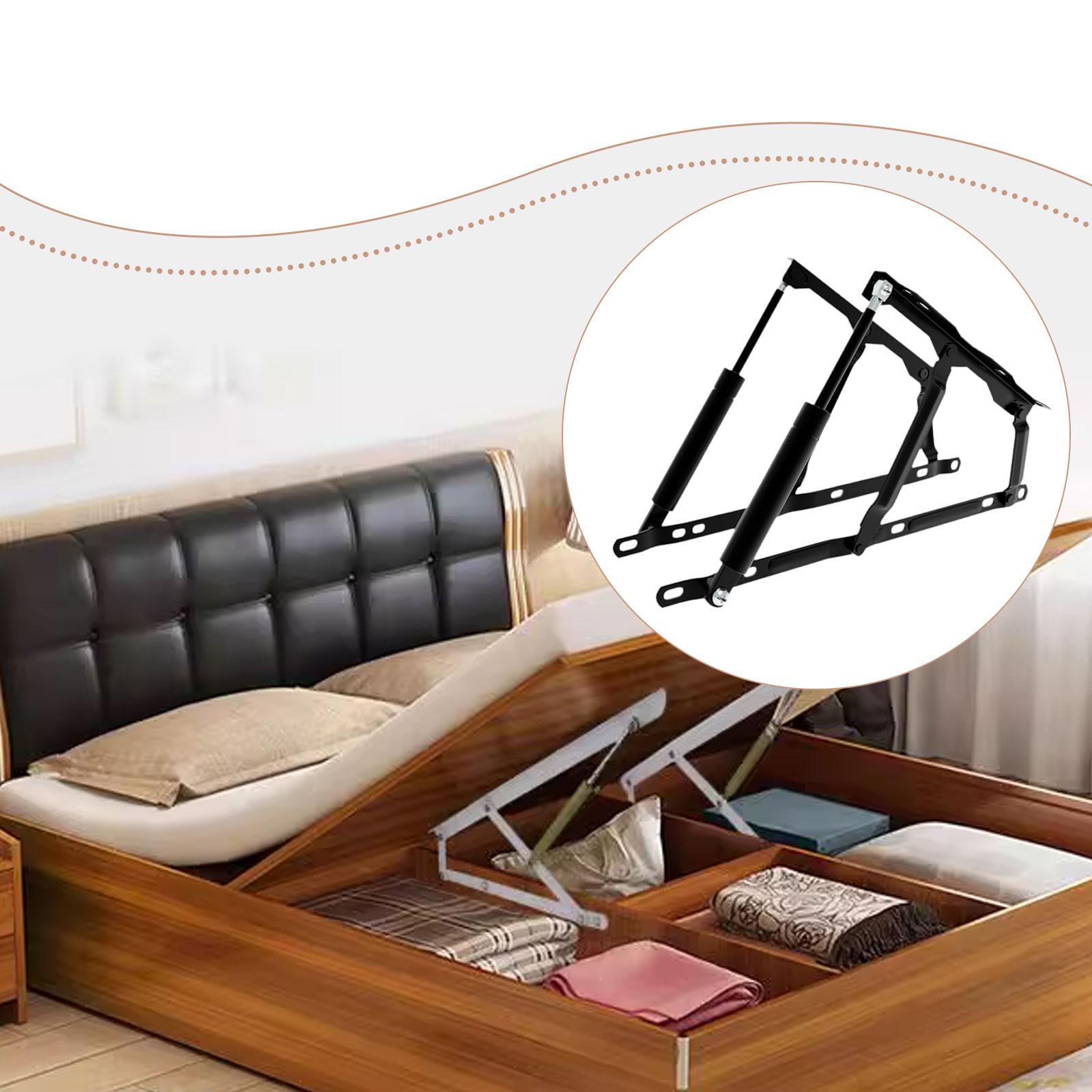 Gas Lift Storage Bed Hydraulic - ชุดยกเตียงไฮดรอลิกแบบสปริงแก๊ส 2 ชิ้น สำหรับยกเก็บของใต้เตียง รับน้ำหนักได้ 75