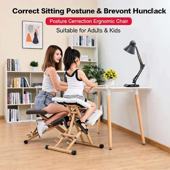 Chairs - เก้าอี้นั่งคุกเข่าปรับท่าทางสำหรับเด็ก ป้องกันหลังค่อม ป้องกันสายตาสั้น เก้าอี้เรียน เก้าอี้คอมพิวเตอร์สำหรับนักเรียน