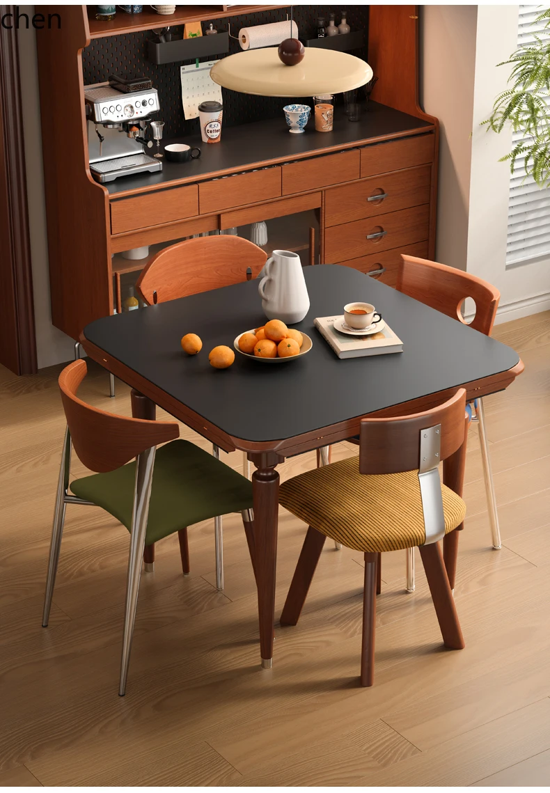 Chairs - i5.21 โต๊ะรับประทานอาหารแบบยืดหดได้ โต๊ะรับประทานอาหารทรงสี่เหลี่ยมและทรงกลม ใช้ได้สองรูปแบบ พร้อมชุดเก้าอี้