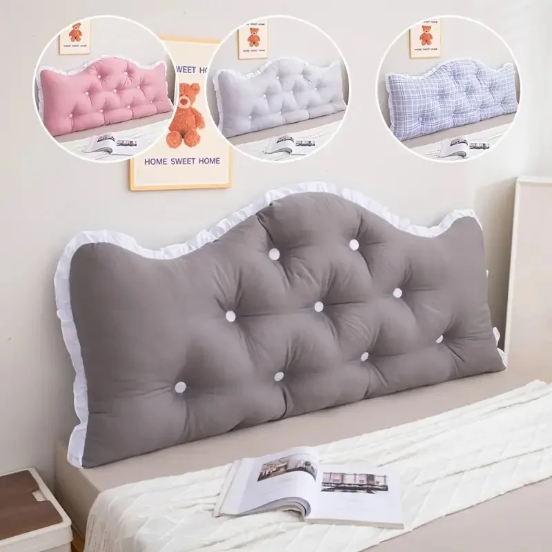 Headboard Cushion Backrest Tatami - 150X50CM Tatami Crown เตียงหมอนลูกไม้ตกแต่งเจ้าหญิงพนักพิง Headboard เบาะห้องนอนตกแต่งบ้านงานแต่งงานผ้าปูที่นอน