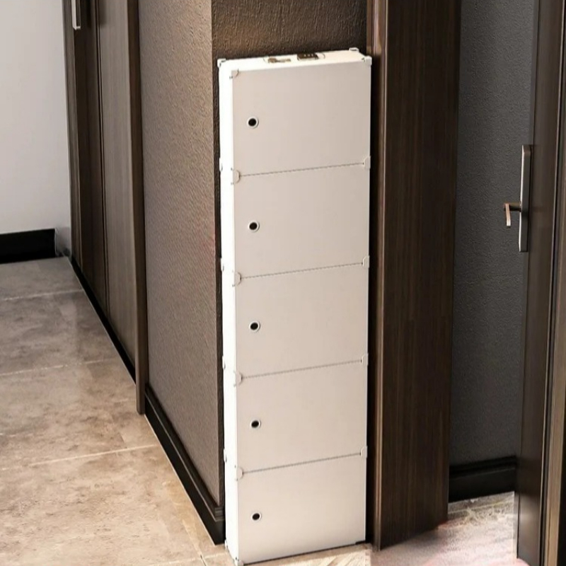 Shoe Rack Cabinet Narrow Entryway - ‌ ชั้นวางรองเท้าไม่มีสว่านเหนือประตู - ประหยัดพื้นที่บางเฉียบสําหรับโถงทางเข้า, ตู้ออแกไนเซอร์แคบพร้อมที่เก็บของแบบพับได้