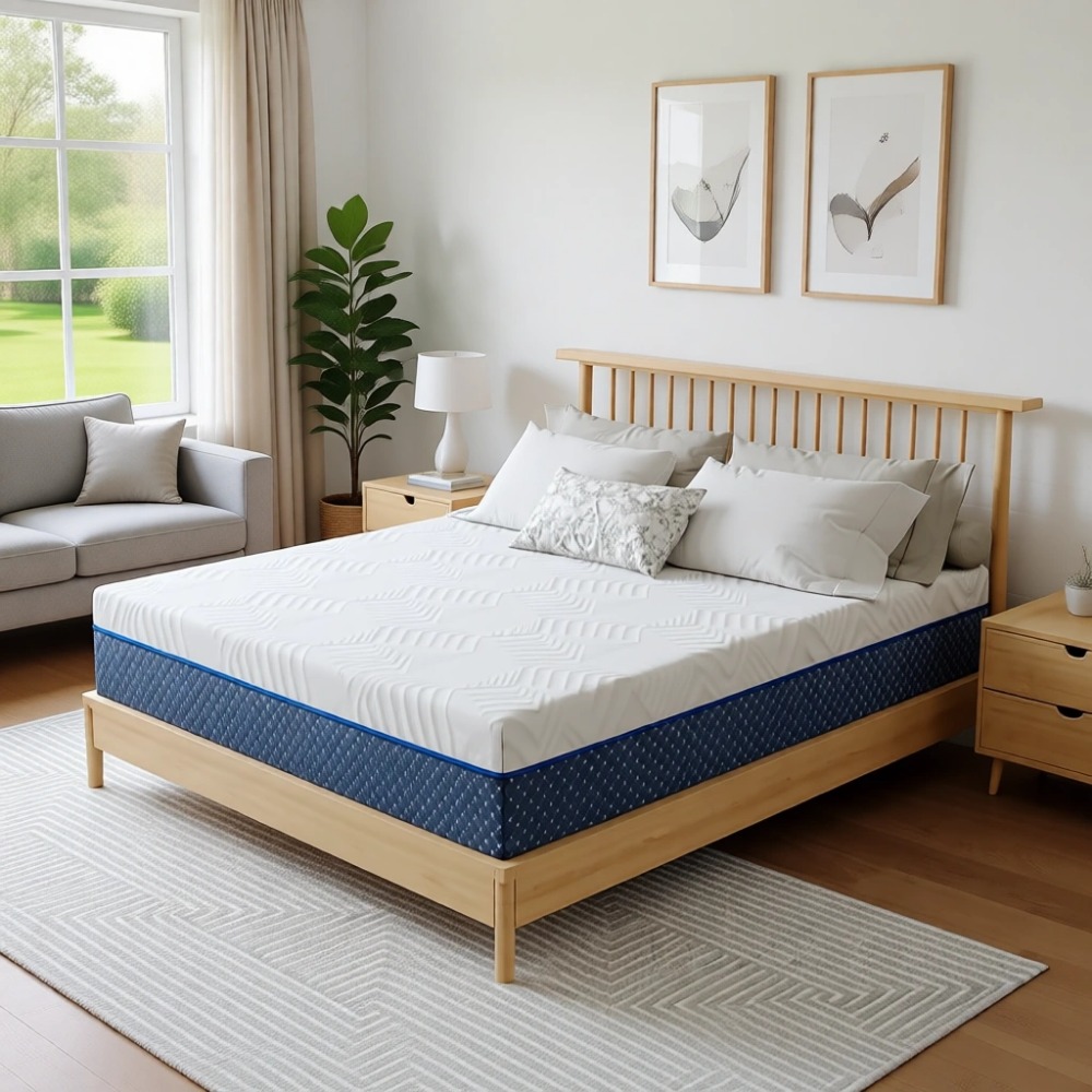Memory Foam Mattress In A Box Queen - ที่นอนเจลเมมโมรี่โฟมขนาดควีนไซส์ 14 นิ้ว พร้อมใบรับรอง CertiPUR-US รองรับแรงกดทับ