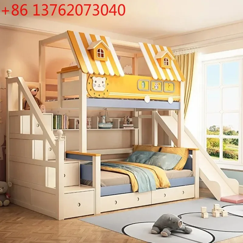 เฟอร์นิเจอร์ไม้ลอฟท์ ห้องเด็ก  - Bunk Bed With Stairs And Slide บทวิจารณ์และราคา