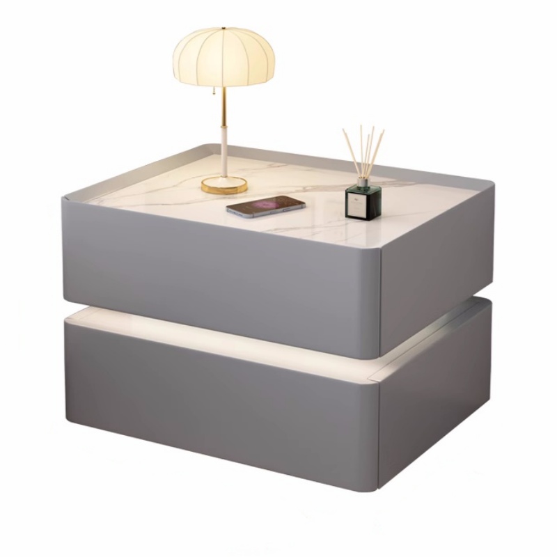 โต๊ะข้างเตียงอัจฉริยะไม้เนื้อแ - Solid Wood Nightstand 2 Drawers บทวิจารณ์และราคา
