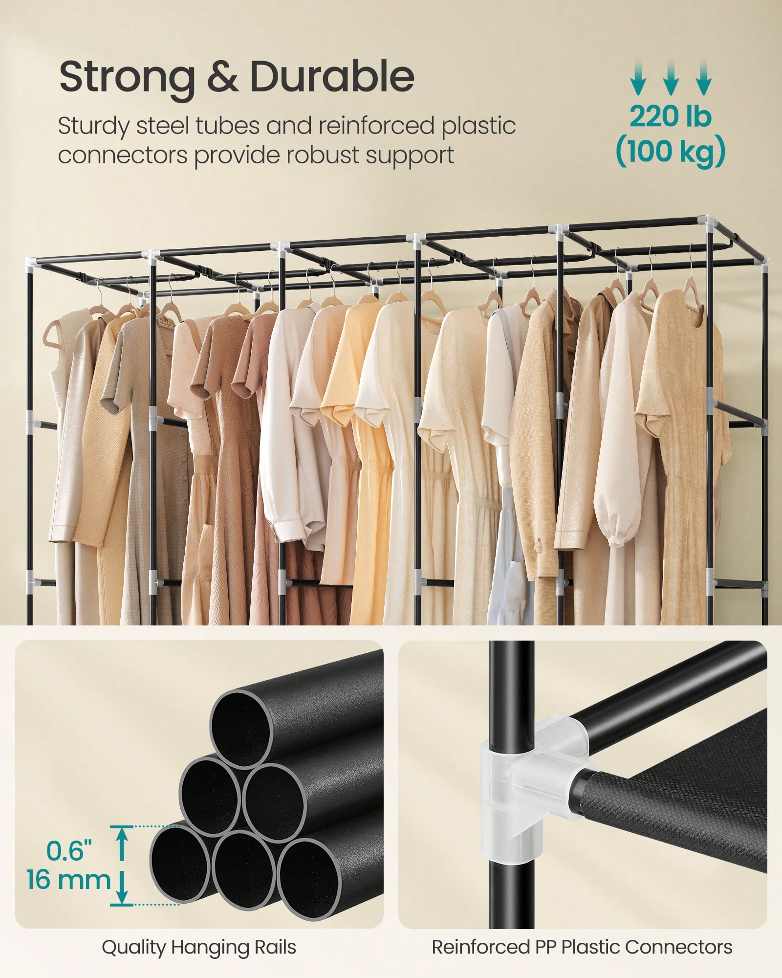 ตู้เสื้อผ้าแบบพกพาขนาดใหญ่พิเศ - Wardrobe Closet Portable Fabric Cover บทวิจารณ์และราคา