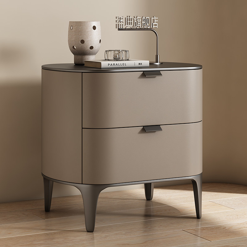โต๊ะข้างเตียงสุดหรู เฟอร์นิเจอ - Solid Wood Nightstand 2 Drawers บทวิจารณ์และราคา