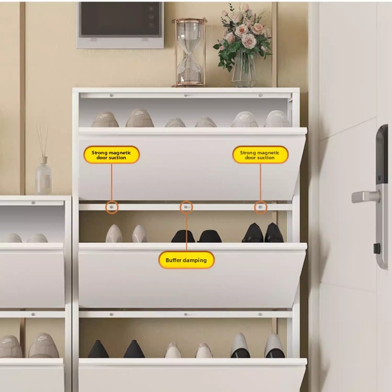 ตู้เก็บรองเท้าทรงเพรียวทันสมัย - Shoe Rack Cabinet Narrow Entryway บทวิจารณ์และราคา