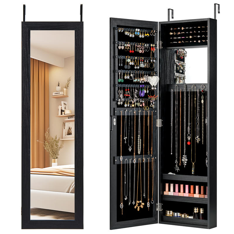 ตู้เก็บเครื่องประดับแบบติดผนัง - Full Length Mirror Jewelry Armoire บทวิจารณ์และราคา