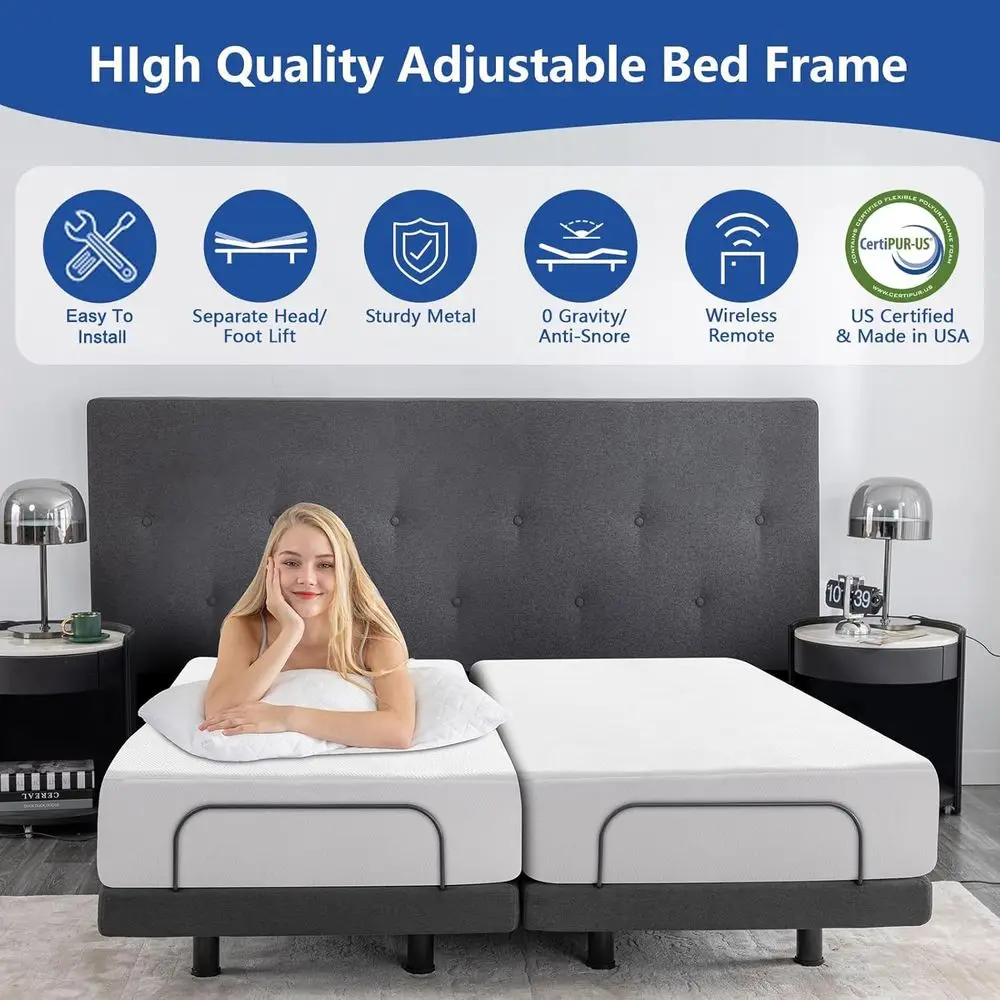 เตียงปรับระดับไฟฟ้าขนาดควีนไซส - Memory Foam Mattress In A Box Queen บทวิจารณ์และราคา