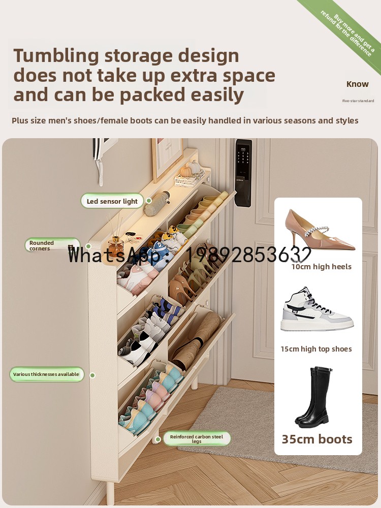 ตู้เก็บรองเท้า LYY สำหรับทางเข - Shoe Rack Cabinet Narrow Entryway บทวิจารณ์และราคา