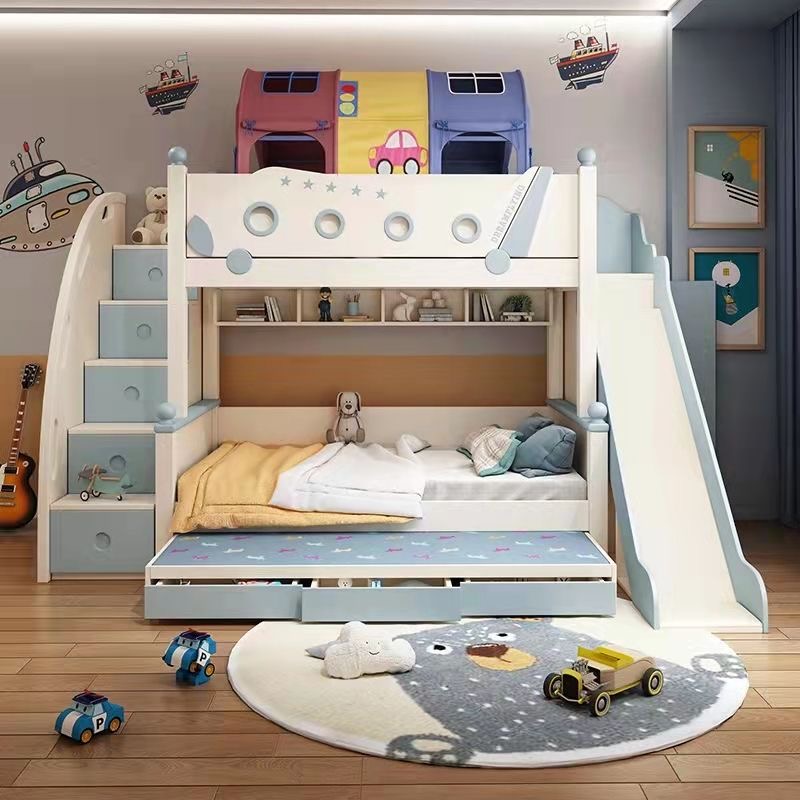 เตียงสองชั้นสไตล์เจ้าหญิงคุณภา - Bunk Bed With Stairs And Slide บทวิจารณ์และราคา