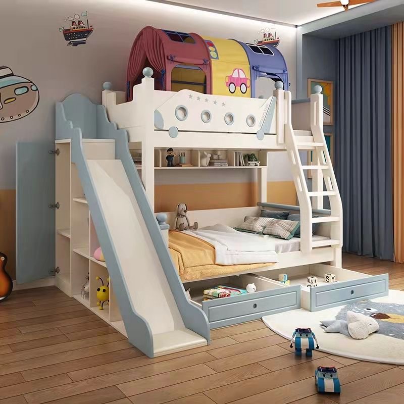 เตียงสองชั้นสไตล์เจ้าหญิงคุณภา - Bunk Bed With Stairs And Slide บทวิจารณ์และราคา
