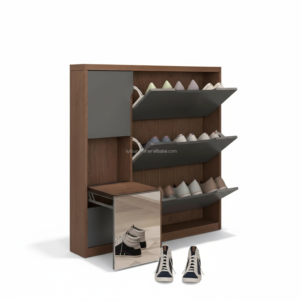 ตู้เก็บรองเท้าทรงเพรียวบาง ขนา - Shoe Rack Cabinet Narrow Entryway บทวิจารณ์และราคา