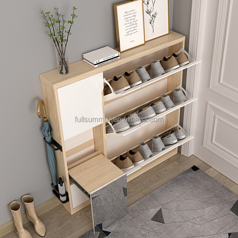 ตู้เก็บรองเท้าทรงเพรียวบาง ขนา - Shoe Rack Cabinet Narrow Entryway บทวิจารณ์และราคา