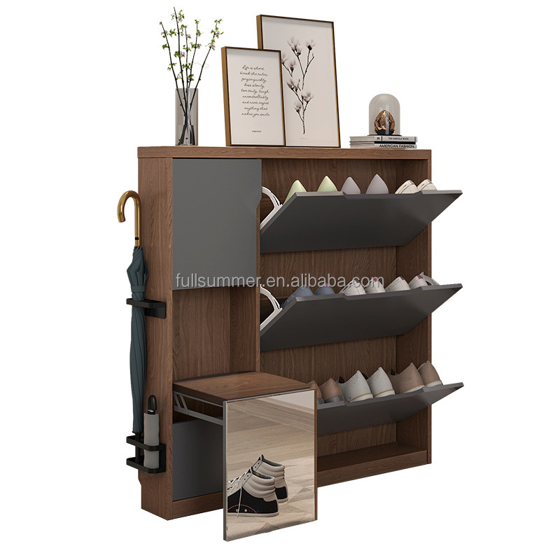 ตู้เก็บรองเท้าทรงเพรียวบาง ขนา - Shoe Rack Cabinet Narrow Entryway บทวิจารณ์และราคา