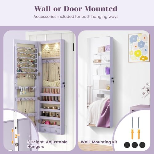 ตู้เก็บเครื่องประดับแบบติดผนัง - Full Length Mirror Jewelry Armoire บทวิจารณ์และราคา