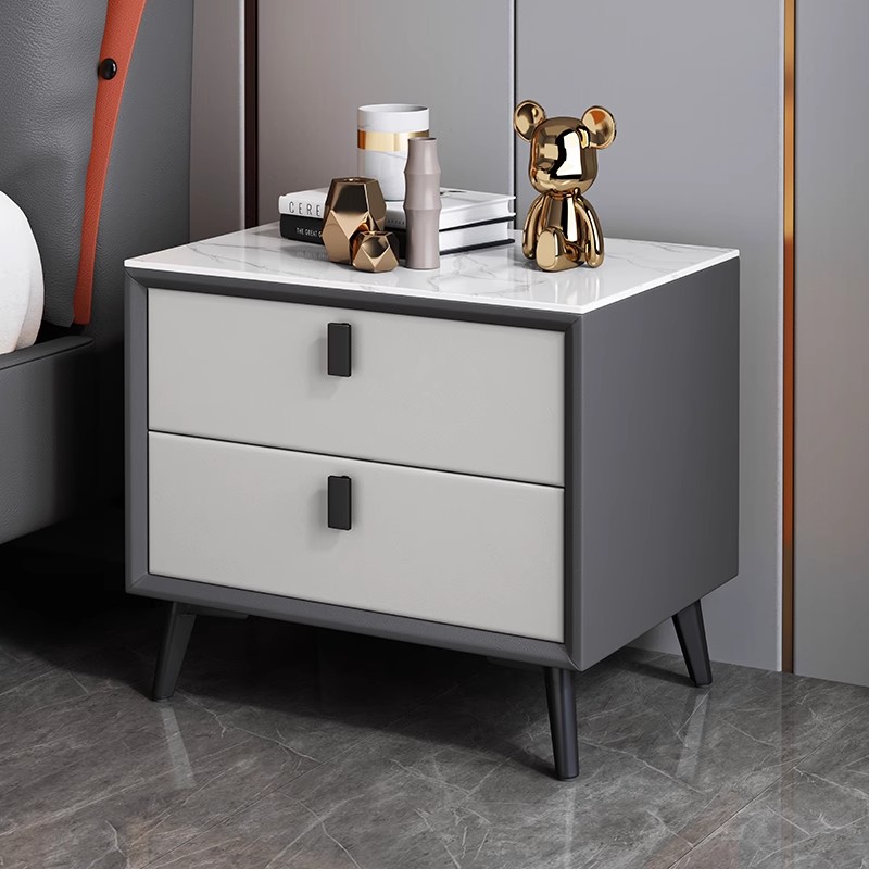 โต๊ะข้างเตียงไม้เนื้อแข็งสไตล์ - Solid Wood Nightstand 2 Drawers บทวิจารณ์และราคา