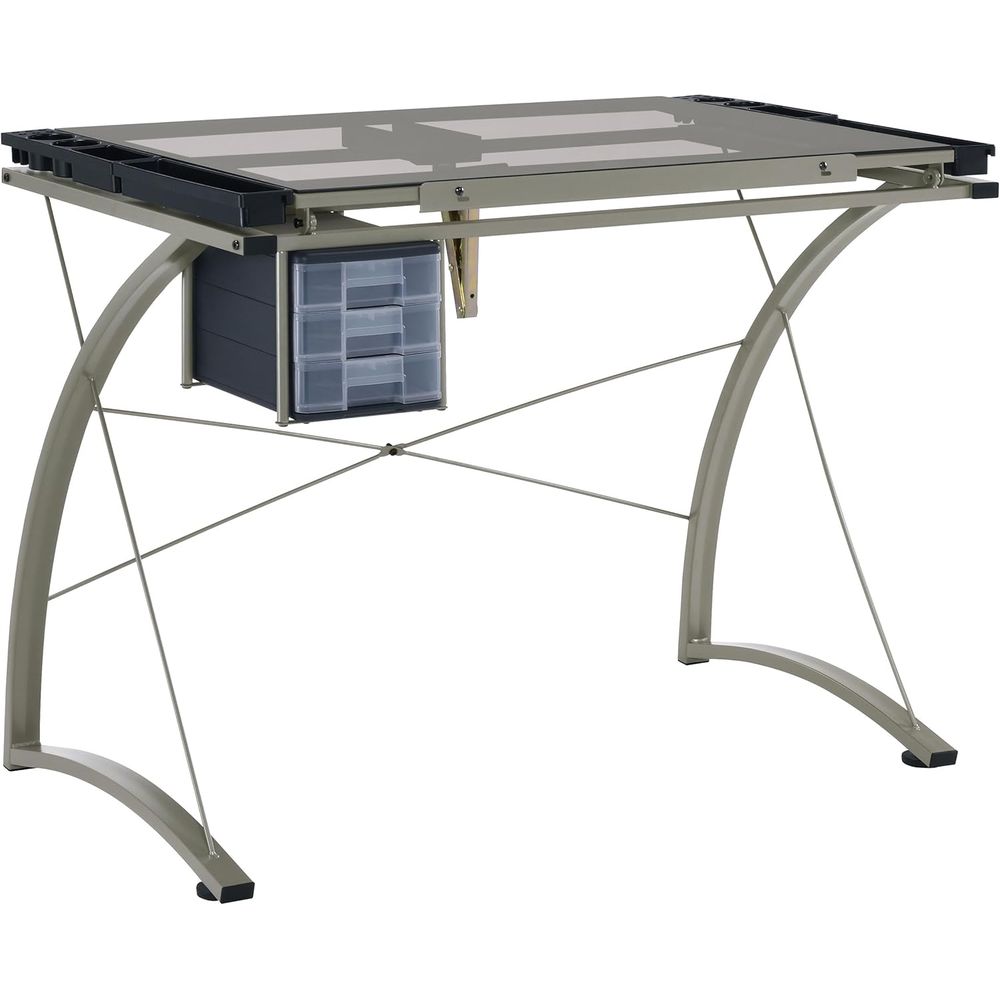 โต๊ะเขียนแบบโลหะและกระจกขนาด 4 - Tables บทวิจารณ์และราคา