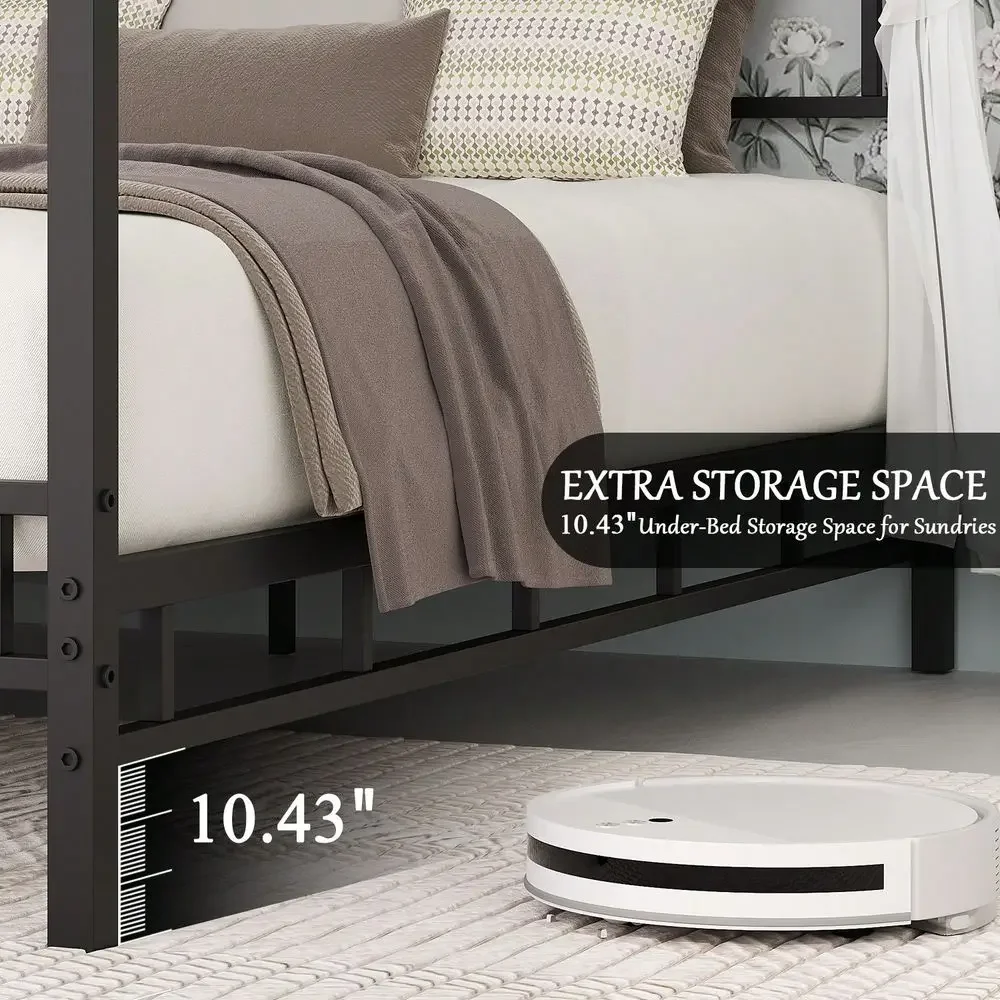 โครงเตียงโลหะแบบมีหลังคา, โครง - Canopy Bed Frame Metal Queen บทวิจารณ์และราคา