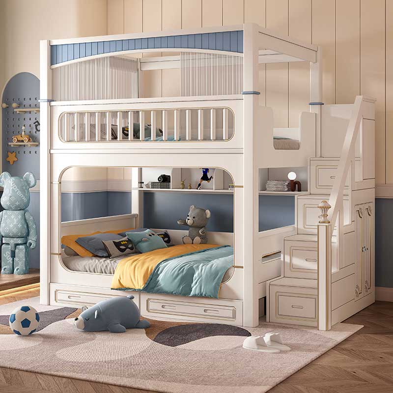 ชุดเฟอร์นิเจอร์ห้องนอนเด็กชายห - Bunk Bed With Stairs And Slide บทวิจารณ์และราคา