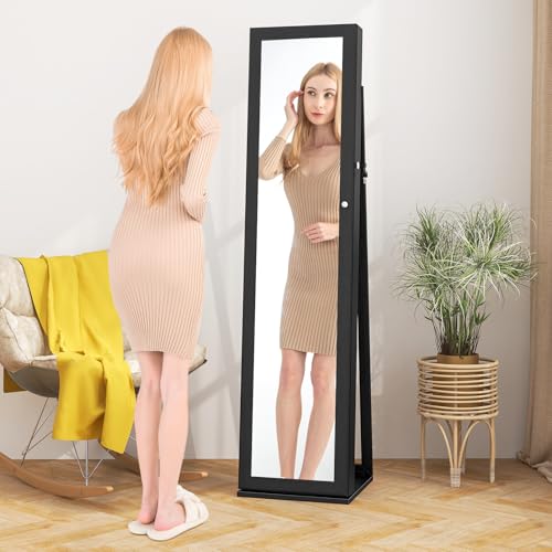 ตู้เก็บเครื่องประดับพร้อมกระจก - Full Length Mirror Jewelry Armoire บทวิจารณ์และราคา