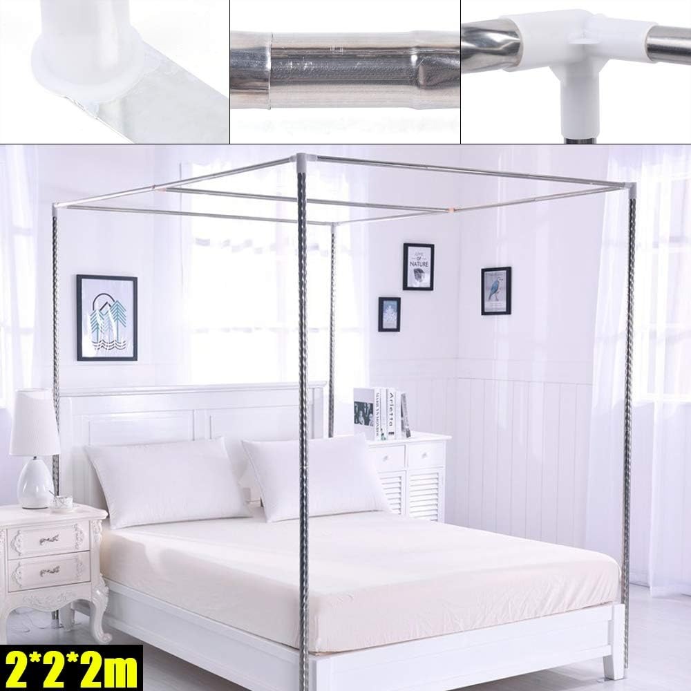 โครงเตียงเหล็กสแตนเลสพร้อมมุ้ง - Canopy Bed Frame Metal Queen บทวิจารณ์และราคา