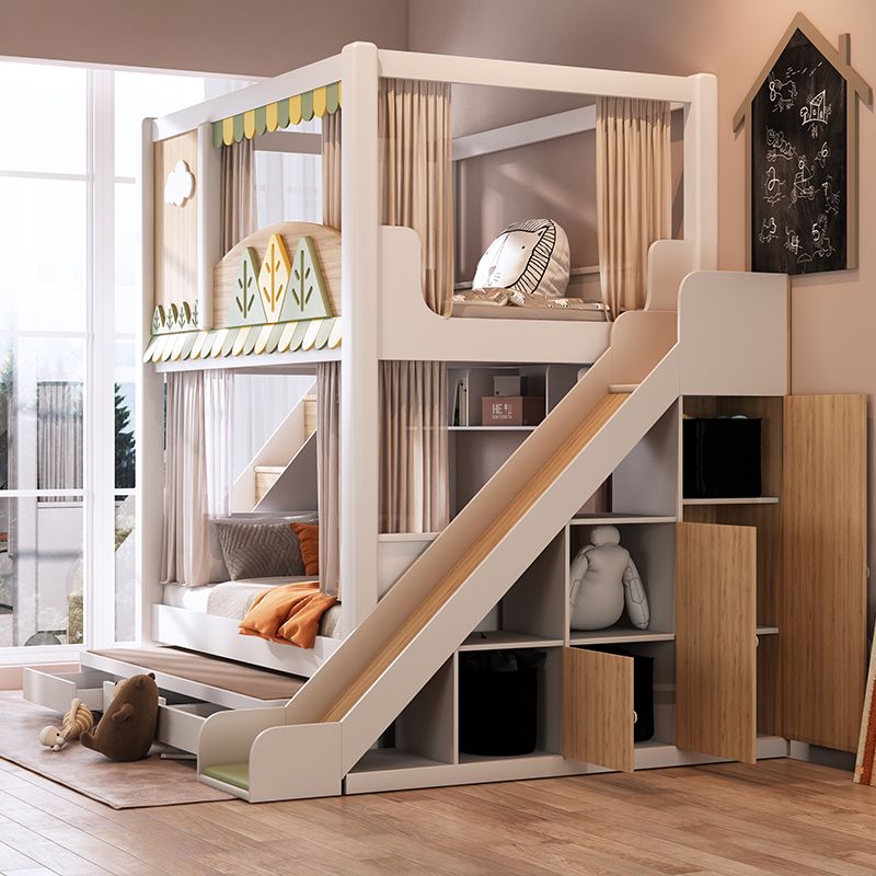 เตียงสองชั้นสำหรับเด็กธีมธรรมช - Bunk Bed With Stairs And Slide บทวิจารณ์และราคา
