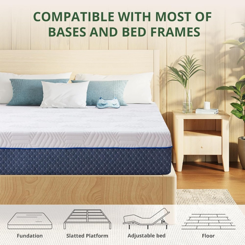 ที่นอนเจลเมมโมรี่โฟมขนาดควีนไซ - Memory Foam Mattress In A Box Queen บทวิจารณ์และราคา