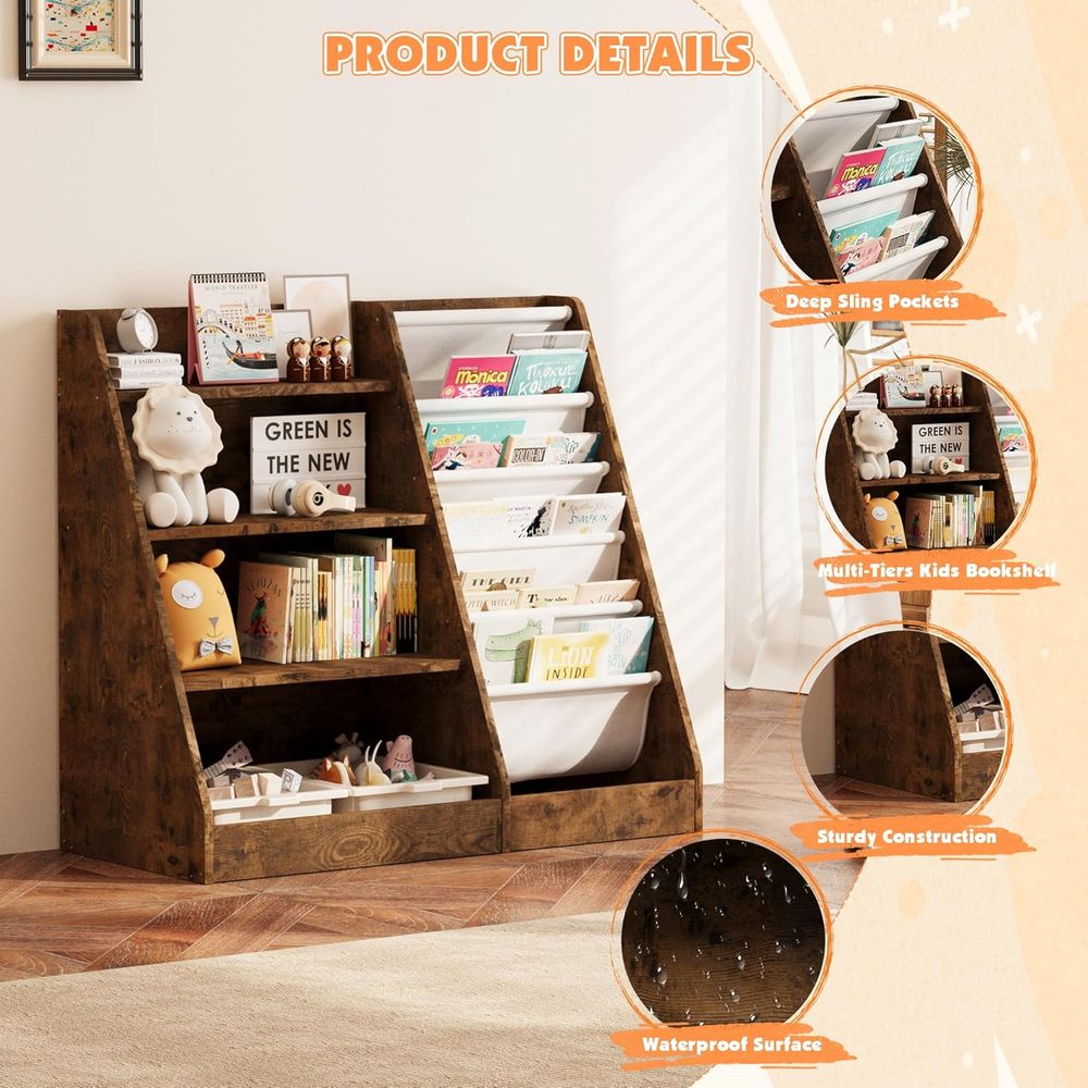 ชั้นวางหนังสือไม้สำหรับเด็กเล็ - Storage บทวิจารณ์และราคา